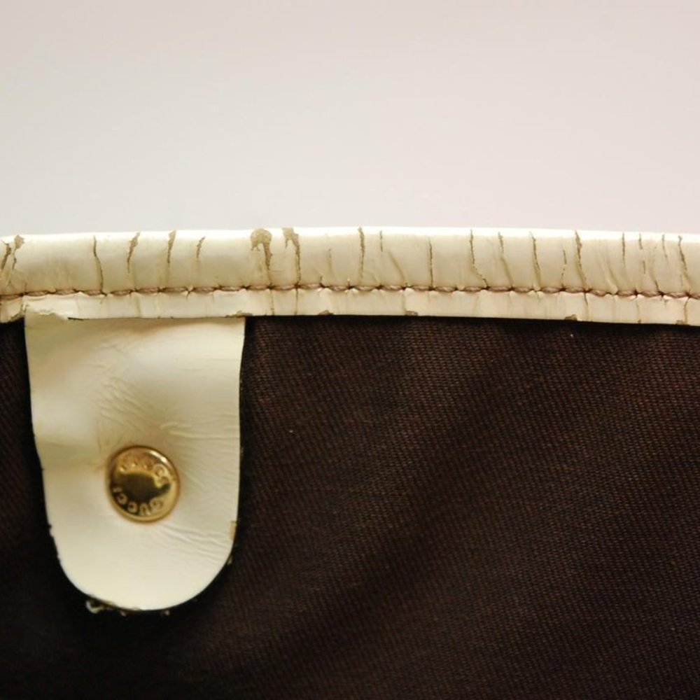 GUCCI**RARE EXTRA LARGE SIZE **20 X 13 X 8** TOTE CREAM/TAN - Picture 14 of 14